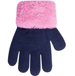 Detské rukavičky zateplené kožúškom R-103 - YoJ ružová - tmavá. modrá 16