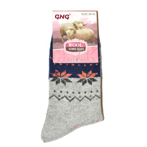 Dámske ponožky priľne GNG 3353 Thermo Wool szary jasny 35-38