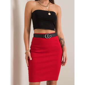 RUE PARIS Červená tužková sukne S/M