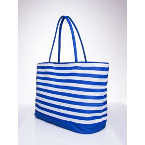 Dámska pruhovaná plážová taška SL54 - FPrice modrá / biela jedna veľkosť