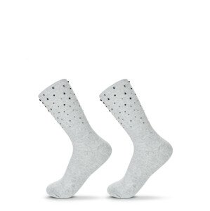 Dámske ponožky s ozdobnými kamienkami BeSnazzy SK-49, 36-41 černá 36-41