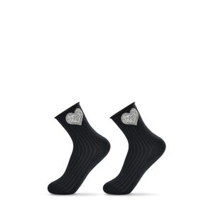 Dámske ponožky s ozdobami Be Snazzy SK-36, 36-41 čierna 36-41