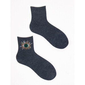 Dámske ponožky s ozdobnými kamienkami SK-94