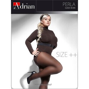 Dámske pančuchové nohavice Adrian Perla Size ++ 40 deň 7-8XL nero / čierna 7-3XL