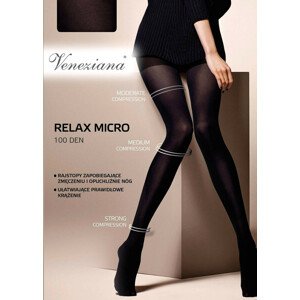 Dámske pančuchové nohavice Veneziana Relax Micro 100 deň nero/černá 4-L