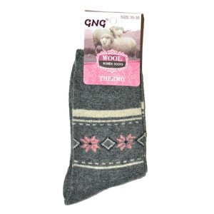 Dámske ponožky priľne GNG 3361 Thermo Wool modrá 35-38