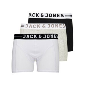 3PACK pánske boxerky Jack and Jones viacfarebné (12081832 - light grey) XXL