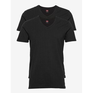 2pack pánske tričko Levis V-neck čiernej (905056001 884) XL