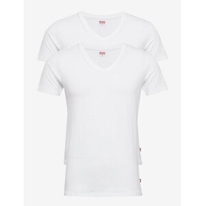 2pack pánske tričko Levis V-neck bielej (905056001 300) L