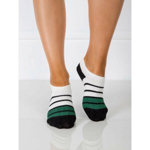 Ponožky WS SR 5692 biela zelená 36-40
