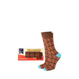 Ponožky Chocolate Box - SOXO hnedá a modrá 40-45
