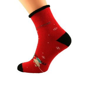 Dámske ponožky Bratex 0907 X-Mass Socks tmavo modrá 36-38