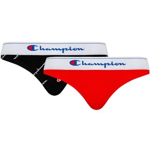 Nohavičky BRIEF CLASSIC 2x - Champion černý/červený/bílý potisk XL