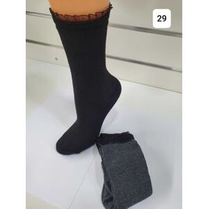 Dámske ponožky so vzorom 29 čierna univerzálny