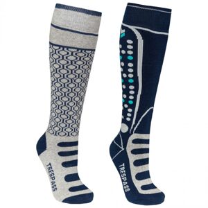 Detské lyžiarske ponožky CONCAVE - KIDS UNISEX SKI SOCKS (2 PAIR PACK) FW21 - Trespass 12-3