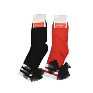 Dámske ponožky s tylom zmes farieb 37-41