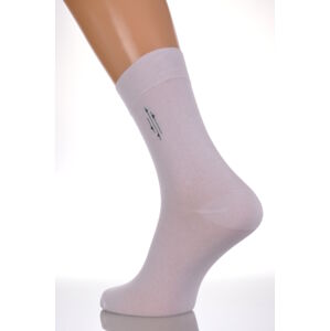 Pánske vzorované ponožky k obleku DERBY svetlo šedá 39-41