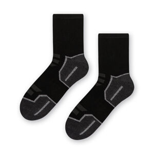 Pánske športové ponožky 057 čierna / m.grafit 41-43