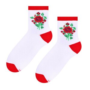 Dámske ponožky 118 bílá/růžová 38-40