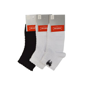 Ažúrové ponožky s mašličkou směs barev 37-41