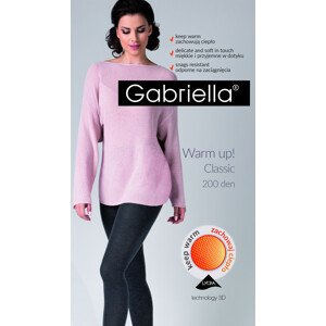 Pančuchové nohavice Gabriella Warm Up! 3D 409 200 deň melanžová/sivá 3-M