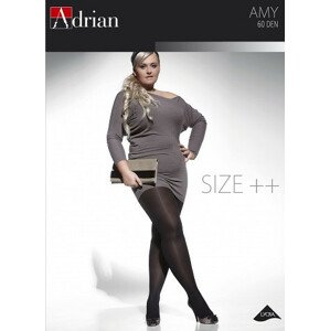 Dámske pančuchové nohavice Adrian Amy Size ++ 60 deň 7-8 nero / čierna 7-3XL