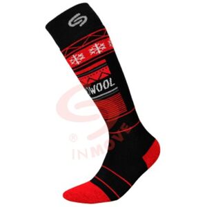 Ponožky SKI SILVER černá a červená 41-43