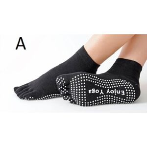 Hladké ponožky s palcami - na jogu čierna univerzálny