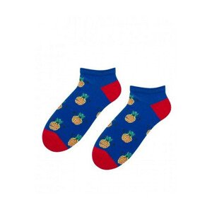 Pánske vzorované ponožky Bratex 6467 Popsox 36-46 červená 39-42