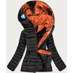 Čierno-oranžová dámska zimná bunda s ochrannými okuliarmi (CX582W) oranžový S (36)
