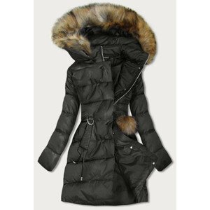Prešívaná dámska zimná bunda v khaki farbe (GWW1988) khaki XXL (44)