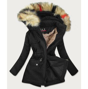 Čierna dámska zimná bunda (2010-1) čierna XL (42)