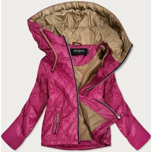 Ružová ľahká dámska bunda (BH2004BIG) Růžová 46