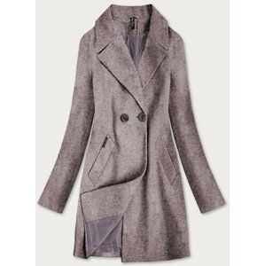 Hnedý dámsky dvojradový kabát (2721) odcienie brązu XL (42)