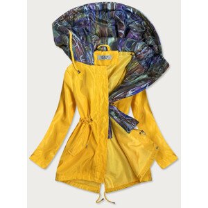 Žltá / viacfarebná dámska bunda s ozdobnou kapucňou (YR2022) žltá M (38)