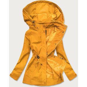 Dámska bunda parka v horčicovej farbe s kapucňou (6364) žltá S (36)
