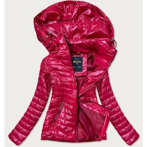 Červená lesklá dámska bunda (6380) Červená XL (42)