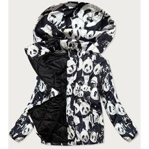 Bielo-čierna dámska zimná oversize bunda "panda" (731ART) černá XXL (44)