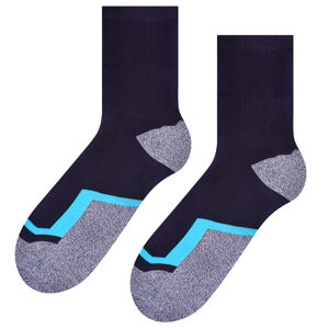 Pánske polofroté športové ponožky 047 černá/melanžová 44-46