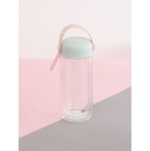 Szklana butelka z zakrętką miętowo-różowa 240ml