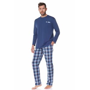 Pánske pyžamo Mateo tmavo modré Modrá XL