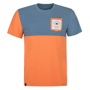 Pánske tričko Melange-m - Kilp oranžová - modrá L