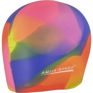 Aqua-Speed Bunt 75 ružovo-oranžovo-modrá plavecká čiapka