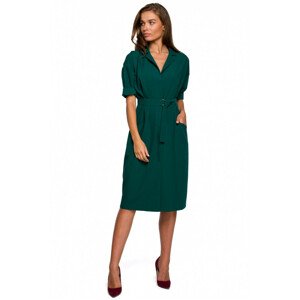 Dámske šaty S230 - Stylovo 44/2XL tmavě zelená