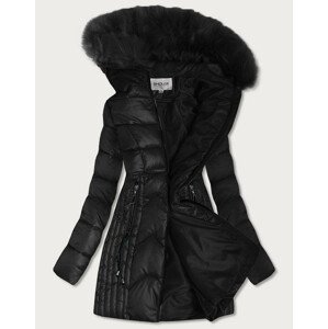 Čierna prešívaná dámska zimná bunda (C918) černá 46