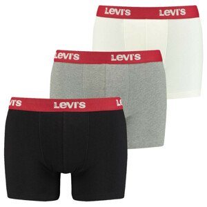 Pánske boxerky 3Pack 37149-0667 čierno-šedá - Levi's XL