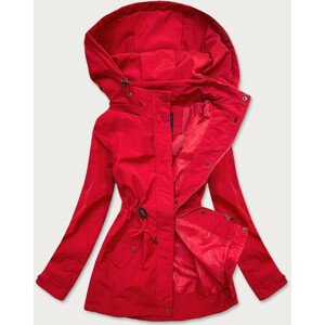 Červená dámska bunda parka s kapucňou (6364) Červená XXL (44)