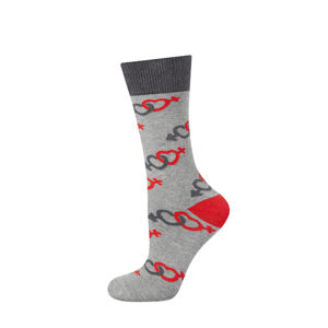 Pánske valentínske ponožky SOXO 3139 šedá 40-45