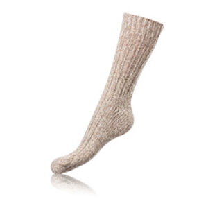 Zimné unisex ponožky NORWEGIAN STYLE SOCKS - BELLINDA béžová/mocha 39-42
