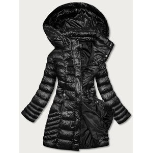 Ľahká čierna prešívaná dámska zimná bunda (Z2821-1) černá 50